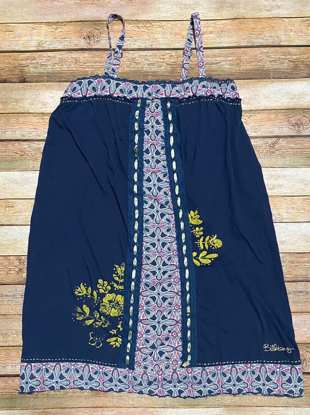 Billabong Womens Size M Multicolor Long Spaghetti Strap Tunic